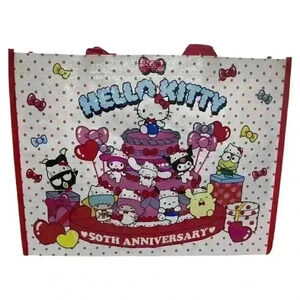 Hello Kitty Sanrio Kawaii Tote Bag 50th Anniversary Limited Edition Design Japan